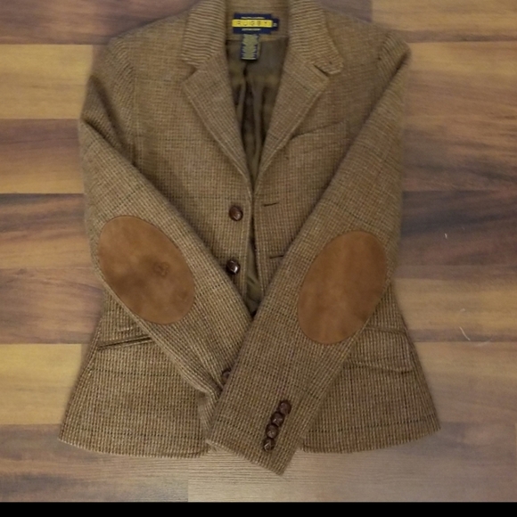 Ralph Lauren Rugby Tweed Blazer sz 2 fit n flair. VINTAGE SOLD - Picture 2 of 12